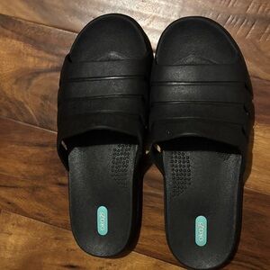 OKA b. Black Slide Sandals